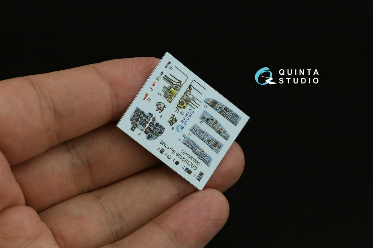 Quinta Studio QDS-72168 Su-17M3 3D-Printed coloured Interior on decal paper (Modelsvit) (small version) 1/72 – immagine 2