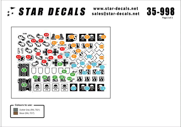 Star Decals 35-998 STURM 2. StuG III Ausf B 1/35 – Bild 2