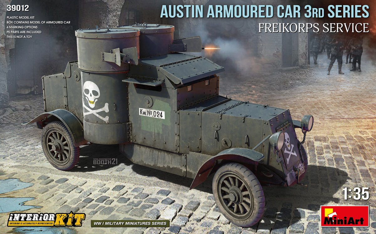 MiniArt 39012 AUSTIN ARMORED CAR 3rd SERIES: FREIKORPS SERVICE. INTERIOR KIT 1/35