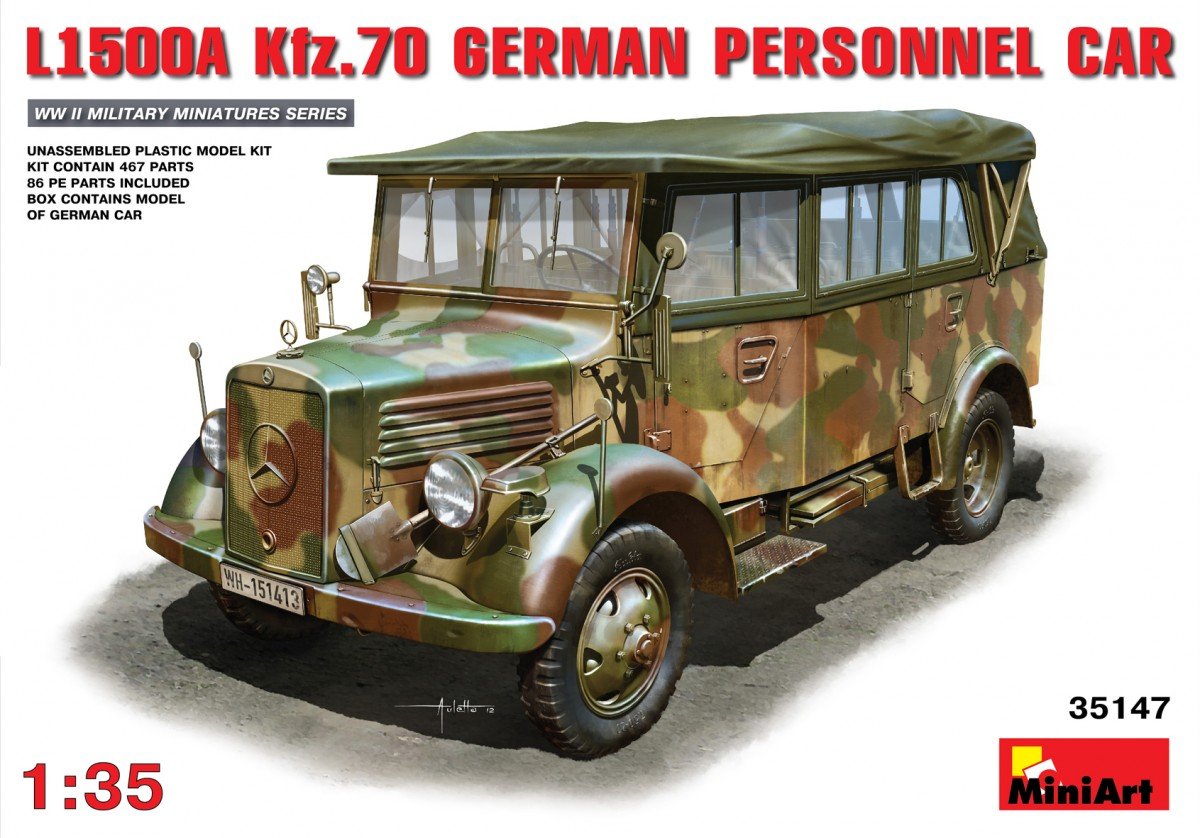 Miniart 35147 L1500A Kfz.70 Voiture de personnel allemande (1/35)