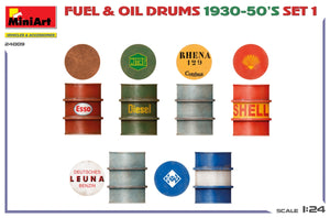 MiniArt 24009 FUEL OIL DRUMS 1930-50’S SET 1. GERMAN TYPE 1/24 – immagine 3