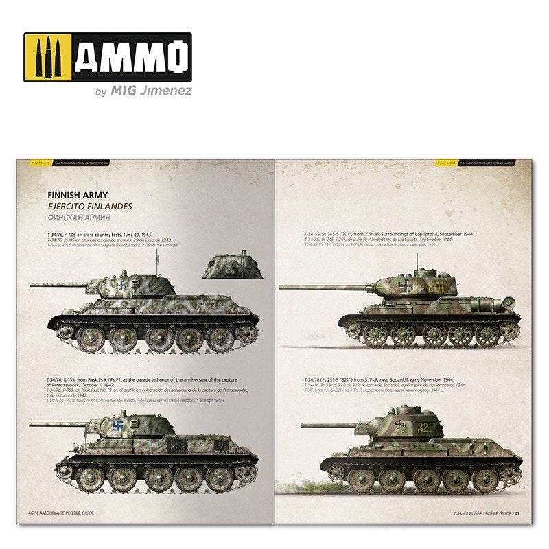 AMMO of Mig Jimenez 6145 T-34 Colors. T-34 Tank Camouflage Patterns in WWII (Multilingual) – imagen 4