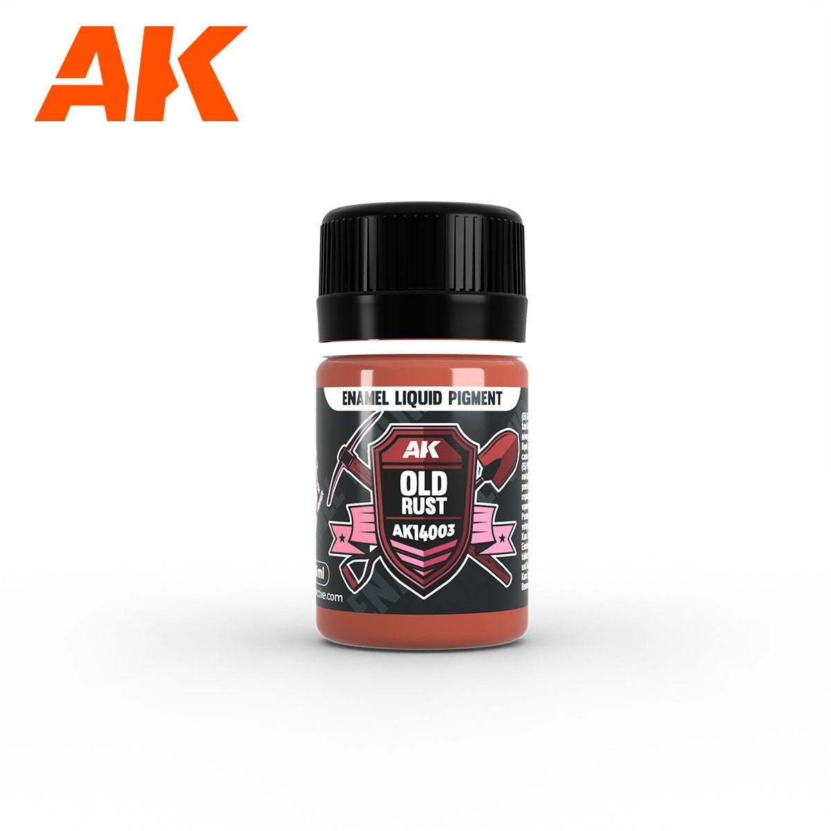 AK Interactive AK14031 RUST &amp; EXHAUST SET – ENAMEL LIQUID PIGMENT SET 3x35ml