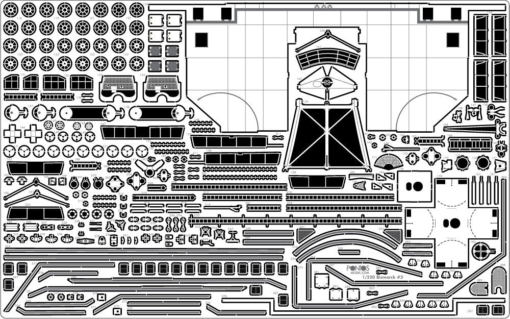 Pontos 22001F2 BISMARCK 1941 Detail Up Set Basic Ver.2 1/200 – immagine 6