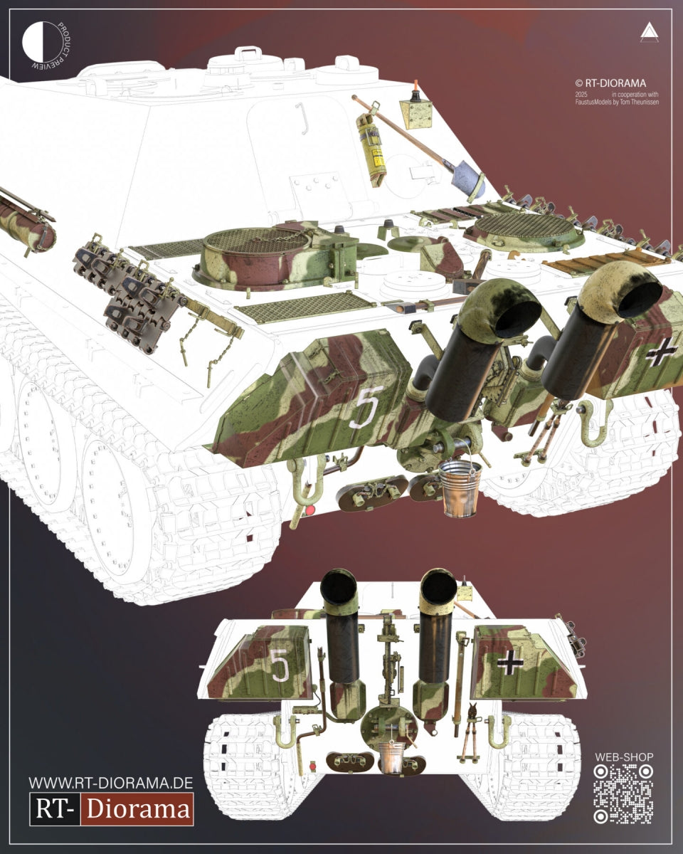 Faustus Models FM35010 Jagdpanther G2 [MNH-Late] Detail Set for Das Werk 1/35