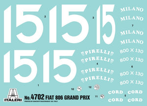 Italeri 4702 FIAT 806 GRAND PRIX 1/12 – Bild 24
