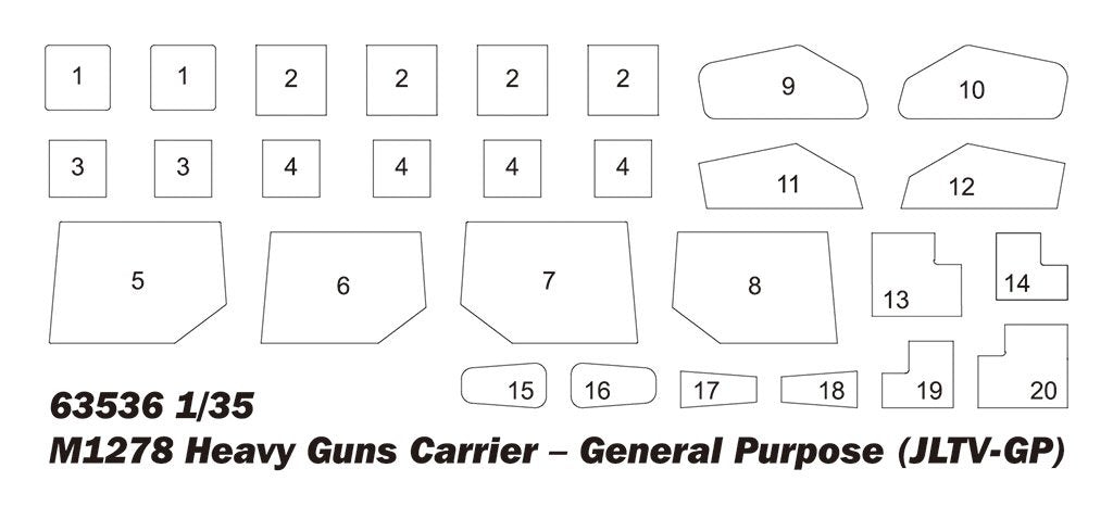 I Love Kit 63536 M1278 Heavy Guns Carrier – General Purpose (JLTV-GP) 1/35 – immagine 6