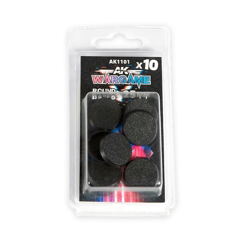 AK Interactive AK1101 ROUND BASE 25MM X10 UNITS – immagine 2