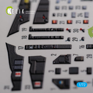 KELIK K72120 Mirage 2000D interior 3D decals forModelSvit kit 1/72 – Bild 3