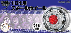 Roue en acier Fujimi 193489 pour 10 dents, 22,5 pouces, 1/24