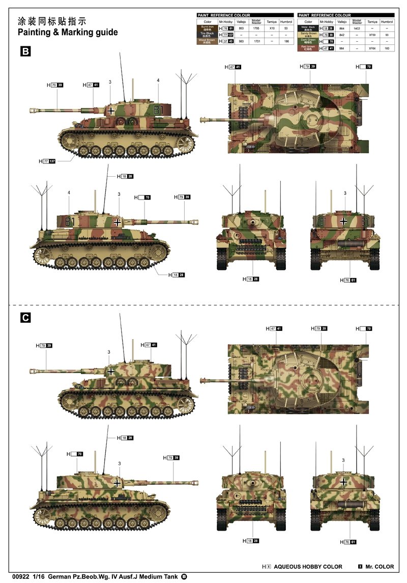 Trumpeter 00922 German Pz.Beob.Wg. IV Ausf.J Medium Tank 1/16 – zdjęcie 3