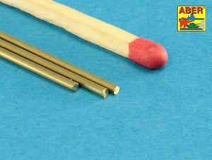 Aber BR12 Brass round rods Ø 1,2mm length 250mm x 3 pcs. – immagine 4