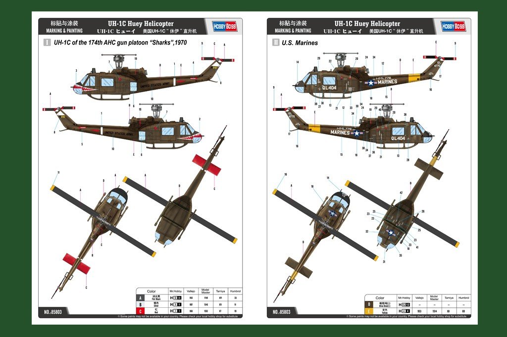 Hobby Boss 85803 UH-1C Huey Helicopter 1/48 – Bild 3