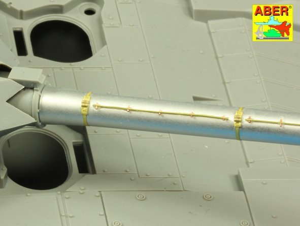 Aber 35 L-187 Armament for Russian Main Battle Tank T-14 ARMATA barrel for 125 mm 2A82-1M cannon &amp;amp; barrel for 12,7 mm Kord AA MG 1/35 – immagine 10