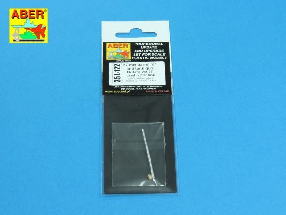 Aber 35L-122 37 mm barrel for anti-tank gun Bofors wz.37 used in 7TP tank 1/35 – immagine 5