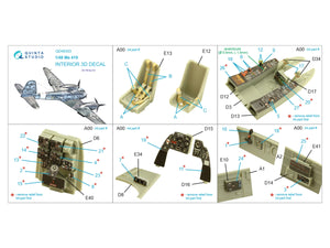 Quinta Studio QD48353 Me 410 3D-Printed &amp;amp; coloured Interior on decal paper (Meng) 1/48 – Bild 2
