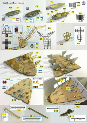 Very Fire VF350004 HMS Ark Royal Detail Up Set Trumpeter 65307 1/350 – imagen 5