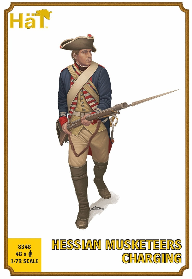 Hat 8348 American War of Independence - Hessian Musketeers Charging (48 Figures) 1/72