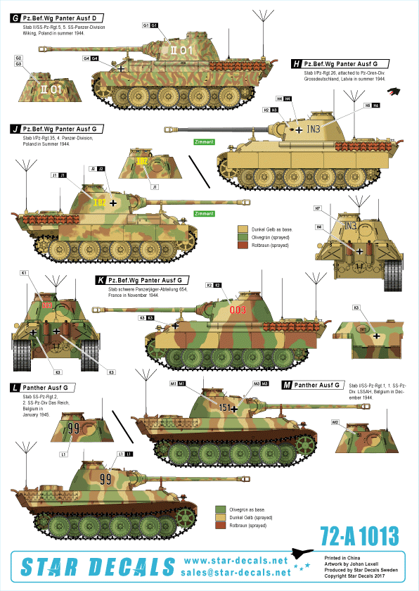 Star Decals 72-A1013 Befehlspanzer # 4. German Command 1/72 – zdjęcie 2