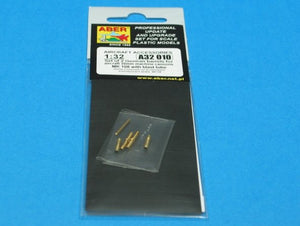 Aber A32010 Set of 2 barrels for German aircraft 30mm machine cannons MK 108 with blast tube 1/32 – immagine 7