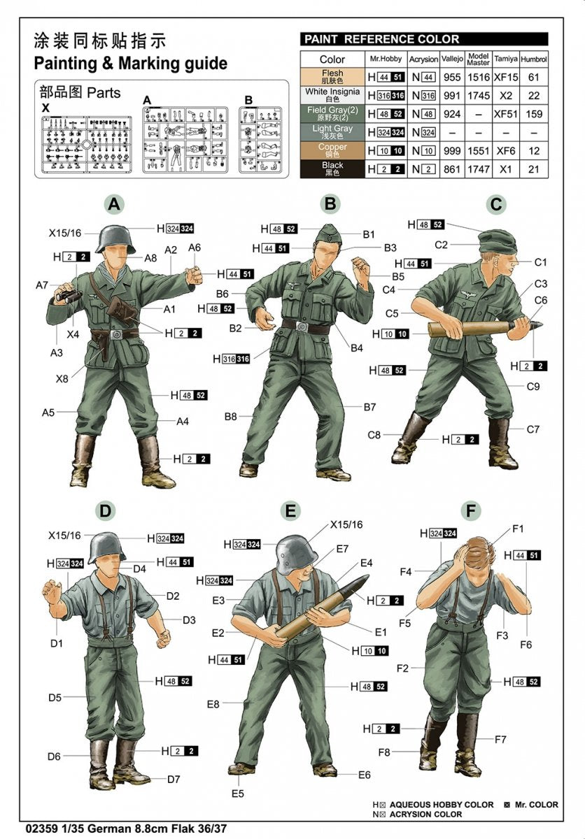 Trumpeter 02359 Germanium 8.8cm Flak 36/37 1/35 – image 5