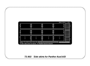 Aber 72A02 Osłony boczne do Panther A/D / Side skirts for Panther A/D 1/72 – immagine 5