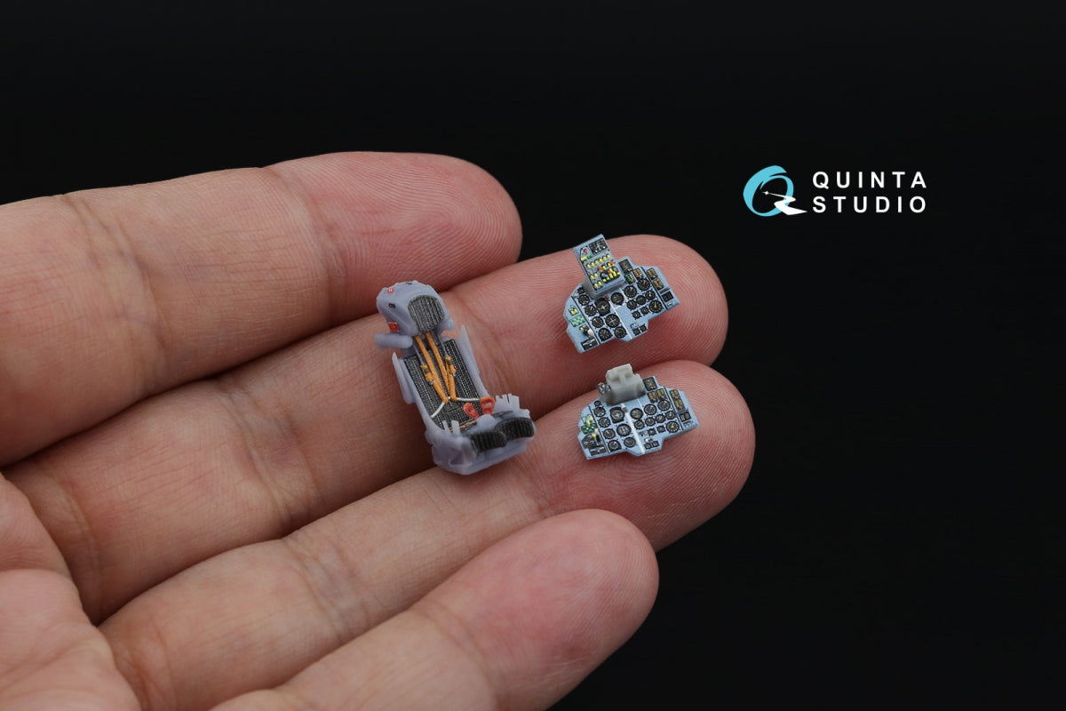 Intérieur imprimé en 3D et coloré sur papier décalcomanie (Modelsvit) pour le Su-17UM3 de Quinta Studio QD+72167 (avec pièce en résine imprimée en 3D) à l&amp;#39;échelle 1/72 – image 12