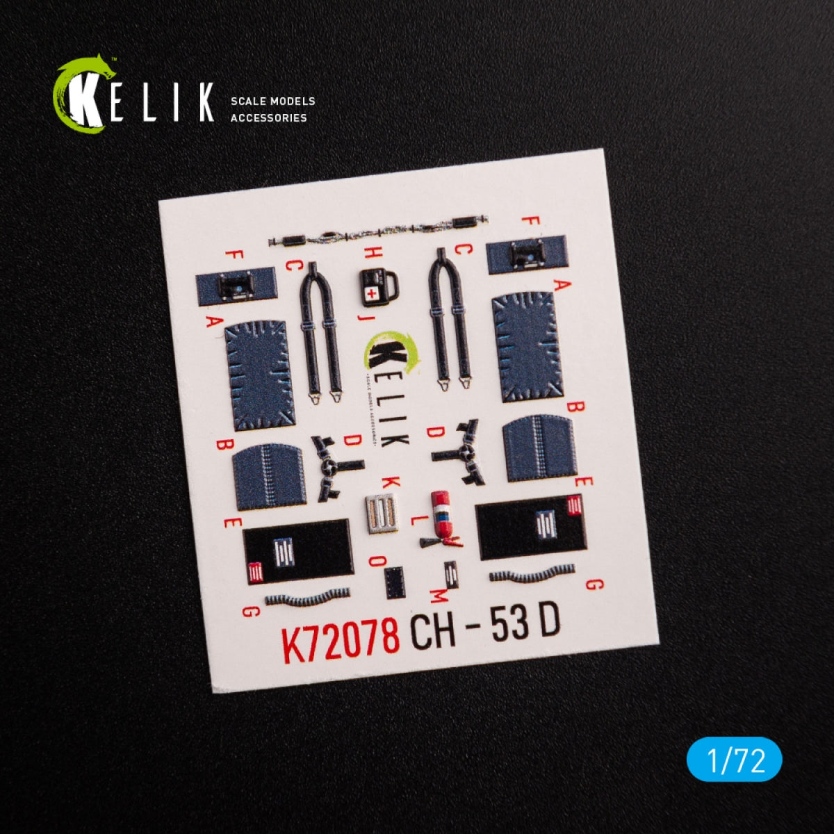 KELIK K72078 CH-53D Sea Stallion interior 3D decals for Fujimi/Academy kit 1/72 – zdjęcie 2