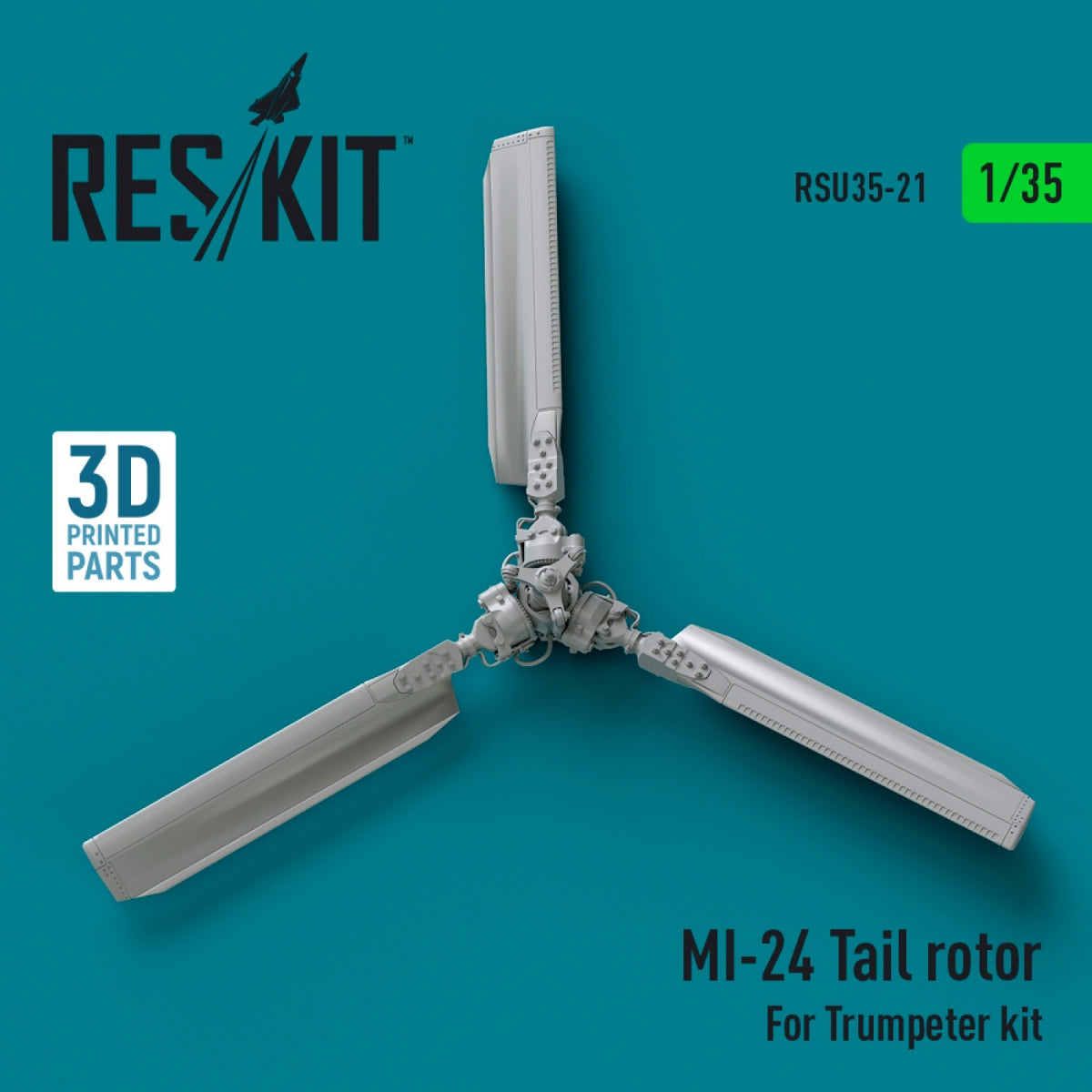 RESKIT RSU35-0021 Rotor de queue Mi-24 pour maquette Trumpeter (impression 3D) 1/35