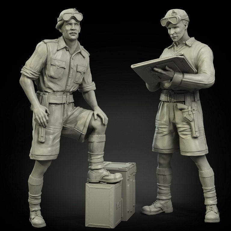 Panzer Art FI35-026 Officiers britanniques du RAC en Afrique du Nord, set 1/35