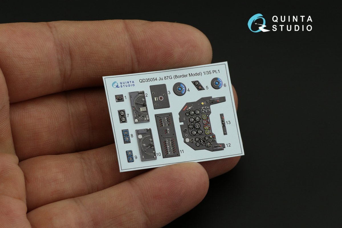 Quinta Studio QD35054 Ju 87G 3D-Printed &amp;amp; colored Interior on decal paper ( Border Model ) 1/35 – image 9