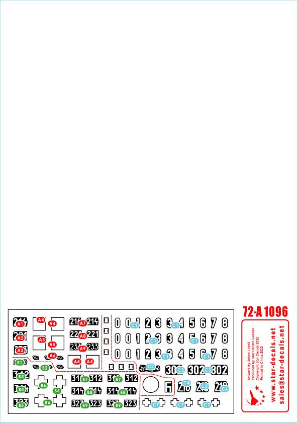 Star Decals 72-A1096 Tiger I. sPzAbt 502 # 2. Early / Mid production Tigers.1943-45. 1/72 – immagine 3