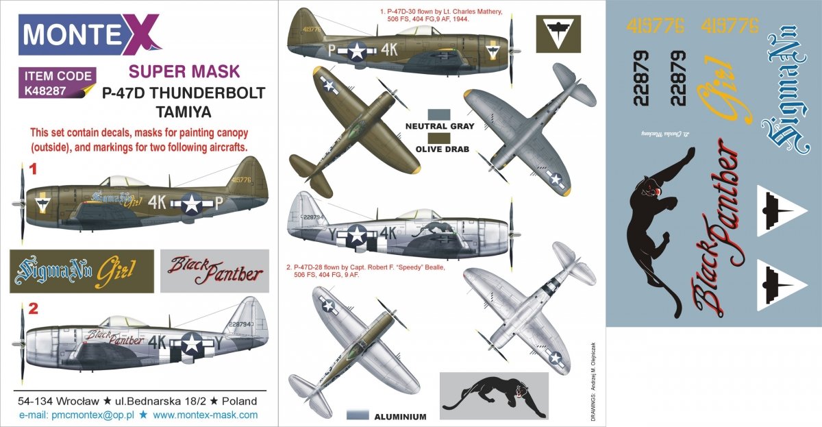 Montex K48287 P-47D 1/48
