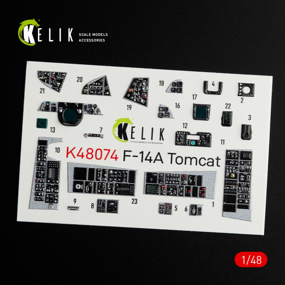 KELIK K48074 F-14A TOMCAT INTERIOR 3D DECALS FOR ITALERI KIT 1/48 – Bild 2