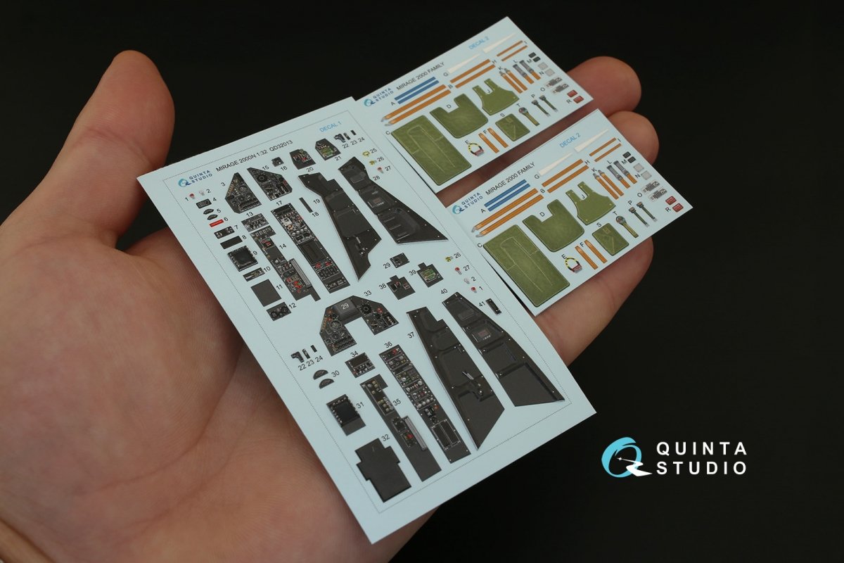 Quinta Studio QD32013 Mirage 2000N 3D-Printed &amp;amp; coloured Interior on decal paper (for Kitty Hawk kit) 1/32 – immagine 2
