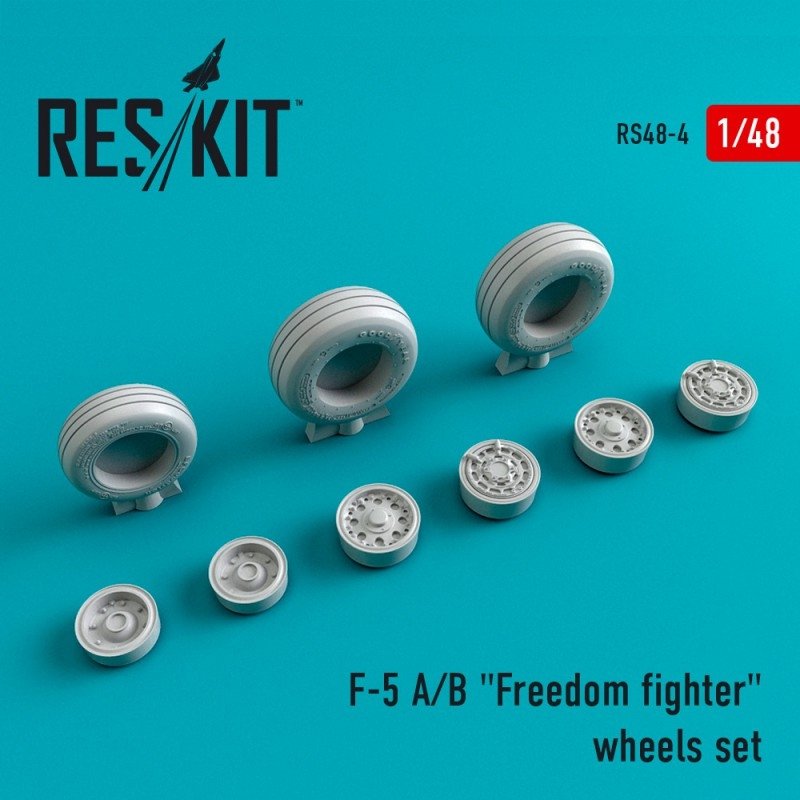 RESKIT RS48-0004 Jeu de roues pour F-5 (A/B) Freedom Fighter à l&amp;#39;échelle 1/48
