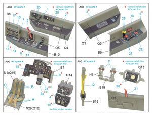 Quinta Studio QD48185 Me 262B-1a/U1 3D-Printed &amp;amp; coloured Interior on decal paper (for Dragon ) 1/48 – immagine 2