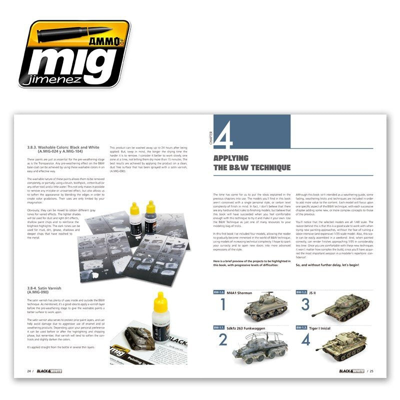 AMMO of Mig Jimenez 6016 BLACK &amp;amp; WHITE TECHNIQUE (English) – immagine 5