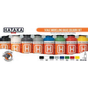 Hataka HTK-CS100 Scale Modeling Basic Colors set (8x17ml) – image 2