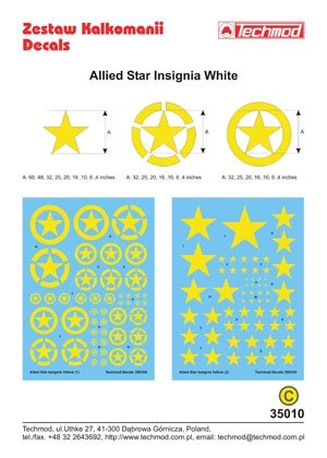 Techmod 35010 - Allied Star Insignia Yellow 1/35 – imagen 2