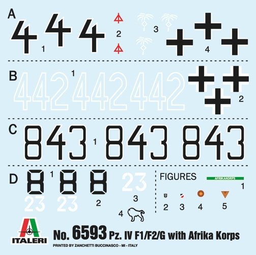 Italeri 6593 Pz.Kpfw.IV F1/F2/G With Afrika Korps Infantry 1/35 – Bild 3