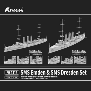 FlyHawk Model FH1316 SMS Emden &amp;amp; SMS Dresden Set 1/700 – Bild 2