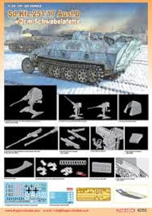 Dragon 6292 Sd.Kfz. 251/17 Ausf. D w/2cm Schwebelafette 1/35 – immagine 2