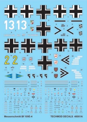 Techmod 48081 - Messerschmitt Bf 109E-4 1/48