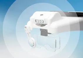 Lightcraft LC1769USB Professional LED Headband Magnifier With Bi-Plate Magnification Loupe / Szkło powiększające, czołowe, Pro LED, 1x 13x – immagine 3