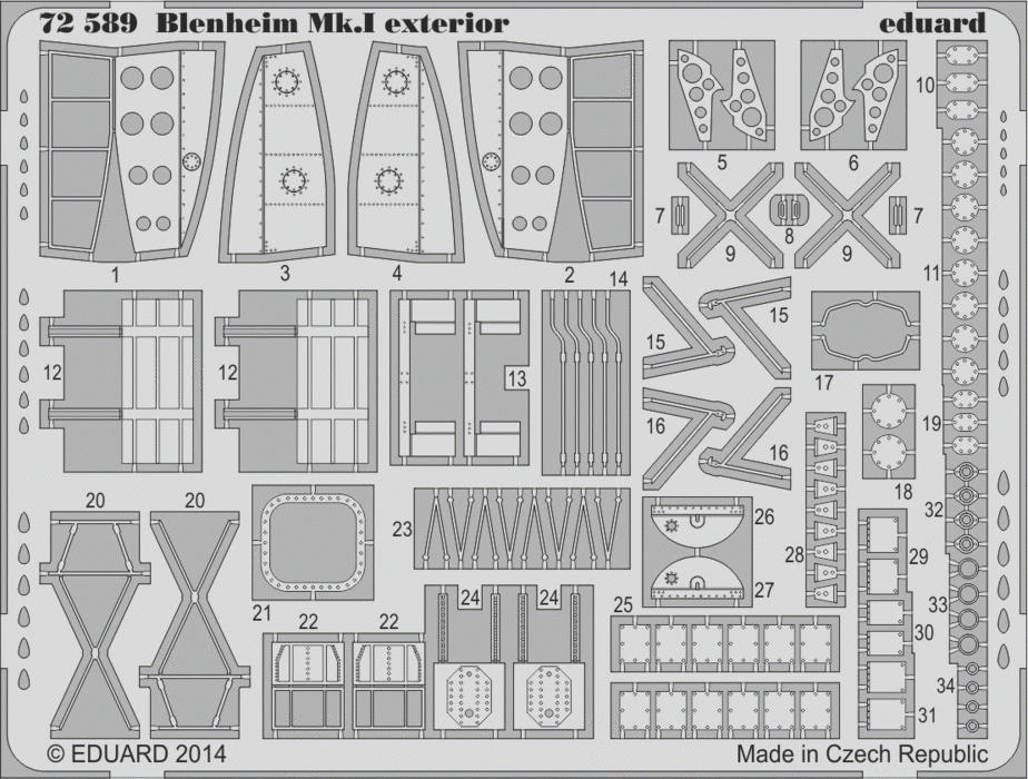 Eduard 72589 Blenheim Mk. I exterior 1/72 AIRFIX