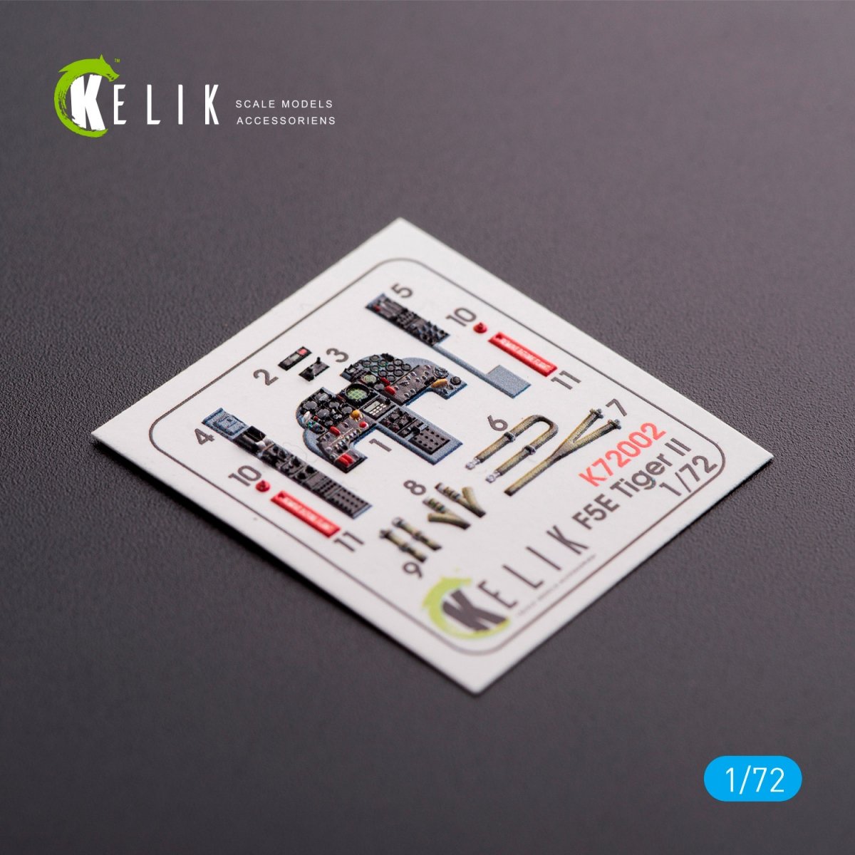 KELIK K72002 F-5E TIGER II EARLY SERIES INTERIOR 3D DECALS FOR DREAM MODEL KIT 1/72 – immagine 3