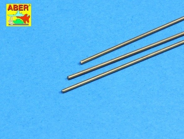 Aber BR11 Pręty mosiężne fi 1,1mm długość 245mm x 3 szt. / Brass round rods fi 1,1mm length 245mm x 3 pcs.