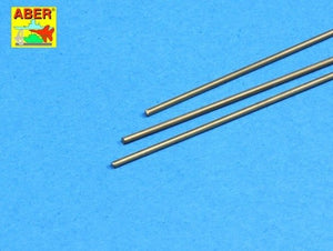 Aber BR11 Pręty mosiężne fi 1,1mm długość 245mm x 3 szt. / Brass round rods fi 1,1mm length 245mm x 3 pcs.