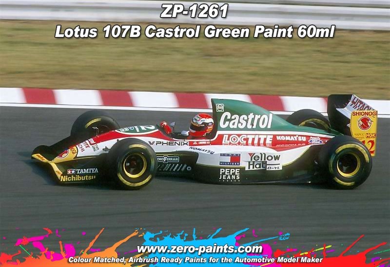 Peinture vert Castrol Lotus 107B Zero Paints ZP-1261, 60 ml – image 2